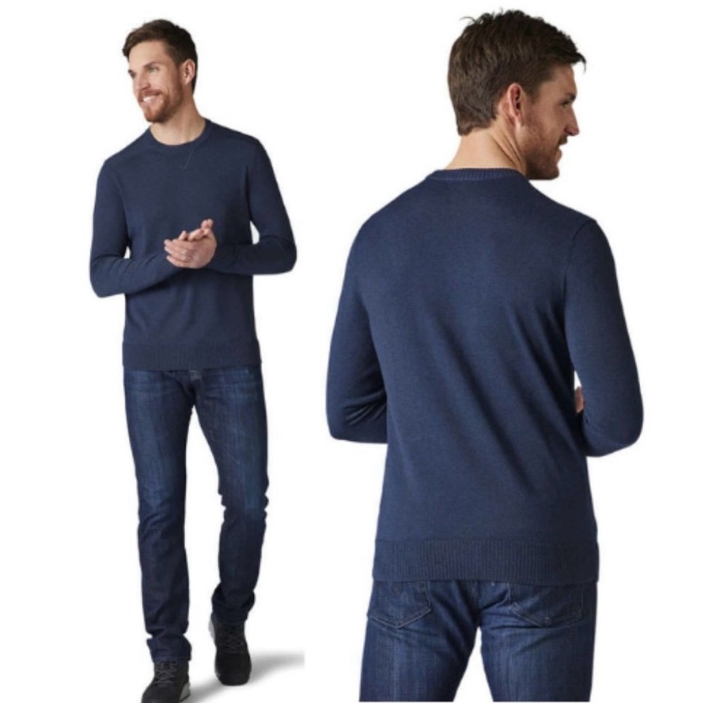 Smartwool Merino Wool Blend Sparwood Crewneck Sweater Navy Blue Men’s Large